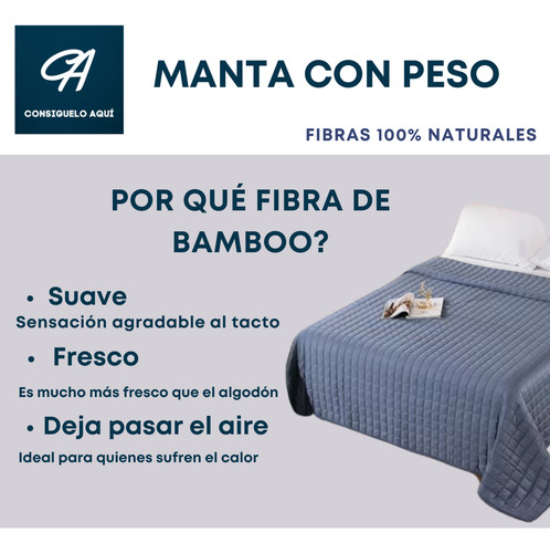 Manta Con Peso Anti Ansiedad 9.1kg 122x183cm