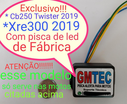 Pisca Alerta Gmtec Somente P/ Cb250 E Xre300 Ano 2019 