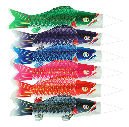 Streamer De Manga De Viento De Carpa Japonesa, 6 Uds., 40cm