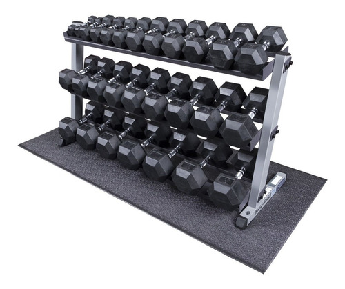 Mancuerna Hexagonal Engomada 9 Kg - X Unidad - Pesa Goma