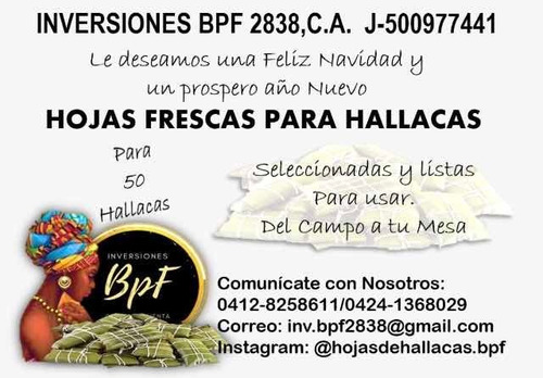 Imagen 2 de 5 de Hojas De Hallacas 100% Frescas