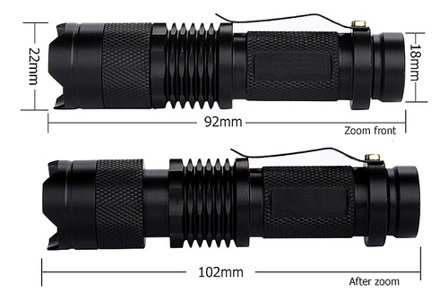 Nueva Minilinterna De 2000 Lúmenes Cree Q5 Led Linterna Yv