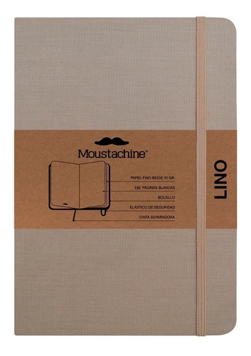 Libreta Moustachine Classic Lino Habano Claro Pocket A6