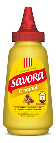 Mostaza Savora Original en frasco 200 g