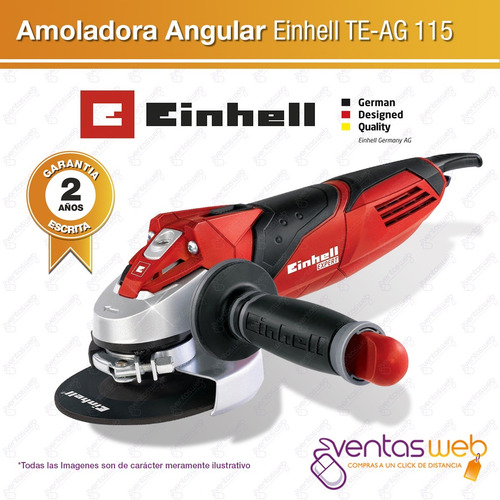 Amoladora Angular 115 Mm Einhell 750 W Blindada Profesional