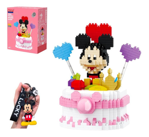 Set De Construcción 3d Mickey Mouse Pastel Cumpleaños Regalo