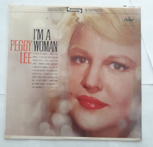 Lp Vinil (vg+) Peggy Lee I'm A Woman Ed Us 63 Scranton Press