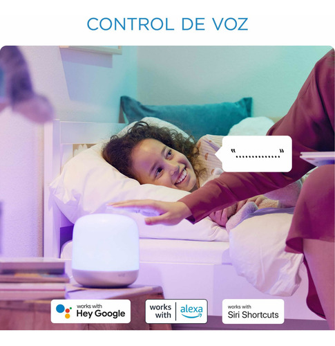 Imagen 10 de 10 de Lampara De Mesa Wiz Hero Multicolores Wi-fi Bt Google Alexa