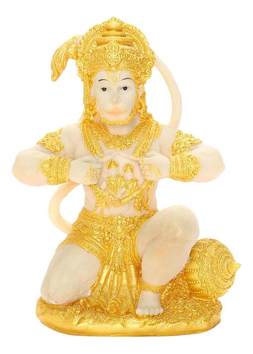 Escultura Hanuman De Dios Hindú Idole Chapada En Oro Figura