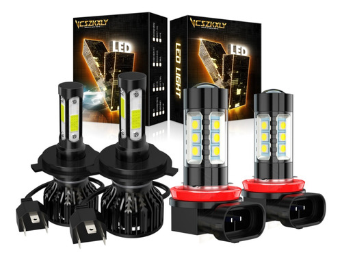 Faros Led Para Sedanes Kia Rio 2012-2017 Y Faros Antiniebla