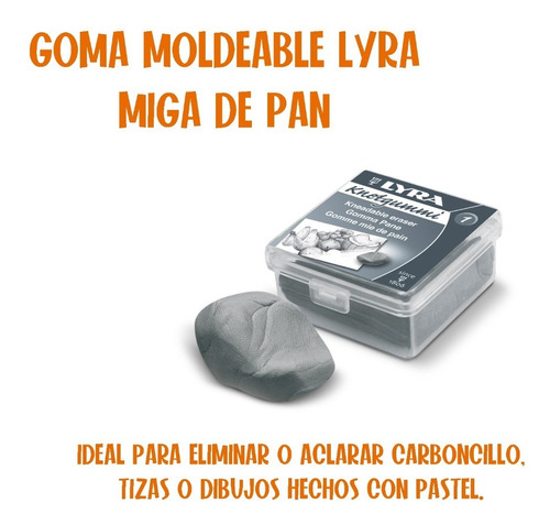 Goma Miga De Pan Lyra  Moldeable Dibujo Artística Borrar 