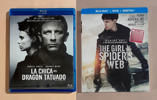 La Chica Del Dragón Tatuad + En La Telaraña Blu-ray Original