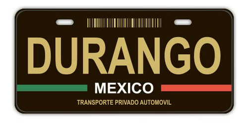 Pegatina Estilo Placa México Durango Mx 12 