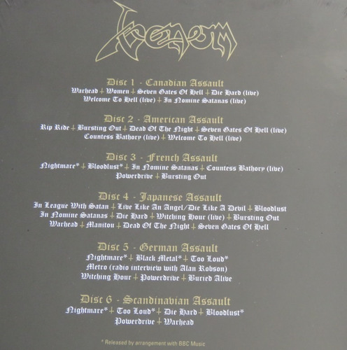 Imagem 3 de 5 de Venom Assault! 6 Cd Box Selado Canadian American Japanese