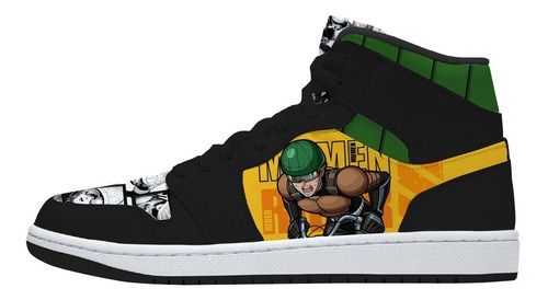 Tenis Negro Mumen Rider One Punch Man Anime Bota Hi Top