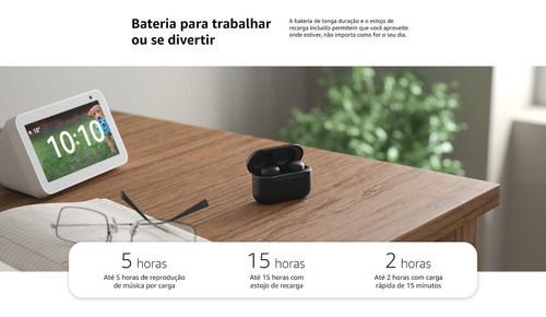 Auriculares inalámbricos Echo Buds de segunda generación con Alexa Amazon Color Black
