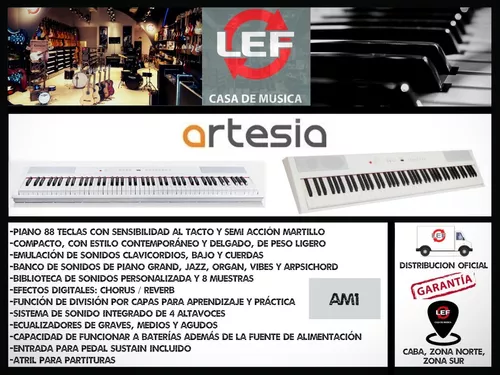 Piano eléctrico Artesia PERFORMER TECLA SEMI PESADA (NO INCLUYE