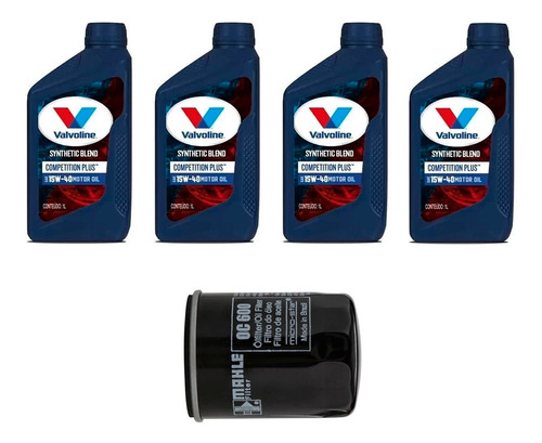 Kit Troca Óleo Valvoline 15w40 Renault Clio 1.0 1996/2004