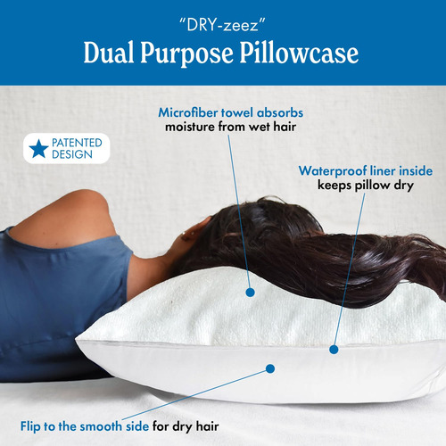 Funda De Almohada Microfibra Dryzzz King Blanco,