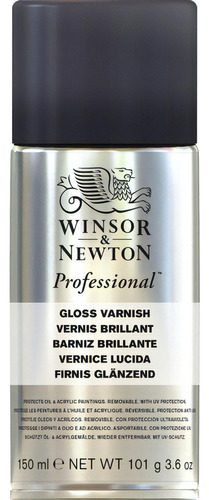 Barniz Winsor & Newton con acabado brillante de color transparente, 150 ml