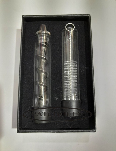 Imagen 7 de 10 de Twist Glass Blunt Pipa Vidrio Pirex Turbina +escobilla 10cm.