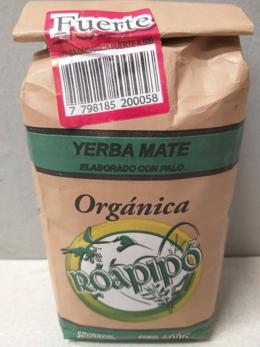 Yerba Mate Roapipo Orgánica Fuerte 10x500 (5 Kg)