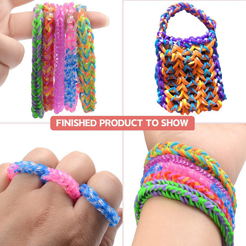 Juego De Pulseras Trenzadas Con Banda Elástica De 1500 Pieza