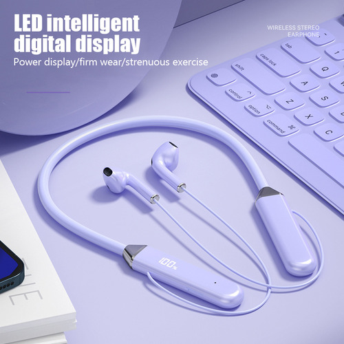 Cómodos Audífonos Led Bluetooth Con Cuello Colgante