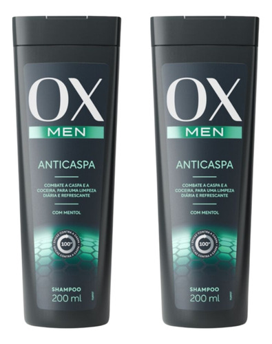 Shampoo Ox 200ml Men Anticaspa - Kit C/ 2un