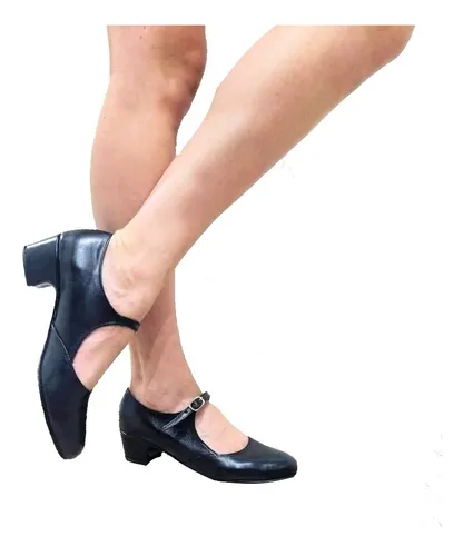 Zapatos De Tap Hebilla Con Chapas Y Goma Colocadas