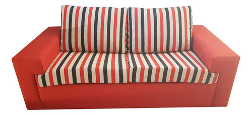 Sillón Sofá Cama 2 Plazas -directo De Fabrica Chenill / Eco Cuero