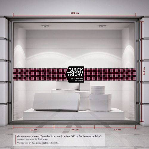 Adesivo Para Vitrine Black Friday Estampa + Aplicador Grátis