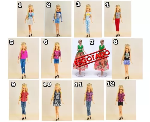 1 Roupa Para Barbie - Grátis 1 Par De Sapatos