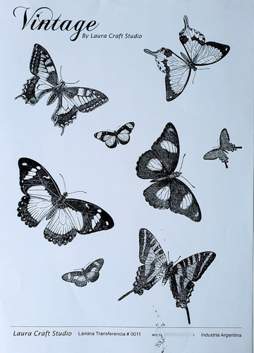 Imagen 5 de 8 de Transferencia X 6 Laminas Set Paris Laura Craft