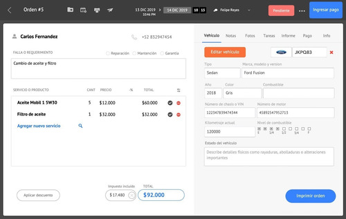 Garageapp - Software Para Taller Mecánico Personalizable