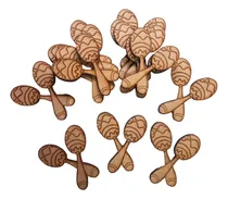 Comprar 20 Maracas Fibrofacil 5cm Mdf Instrumentos Souvenirs