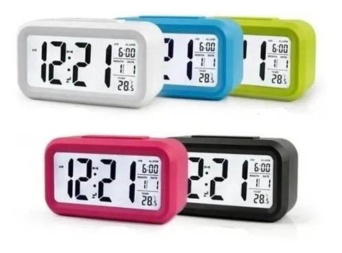 Reloj Despertador Pantalla Led Feha Temperatura Alarma