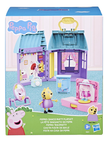 Set De Fiesta De Baile Peppa Pig Con Casa Y 2 Figuras