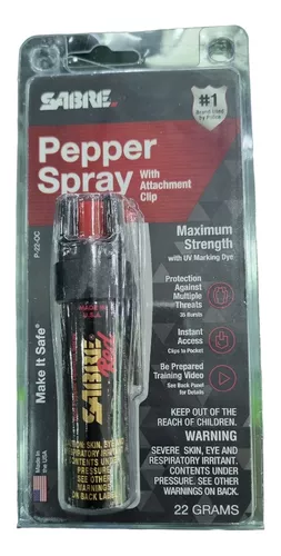 Spray para Defensa personal SUPER RED PEPPER 22 g CON CLIP - Sabre