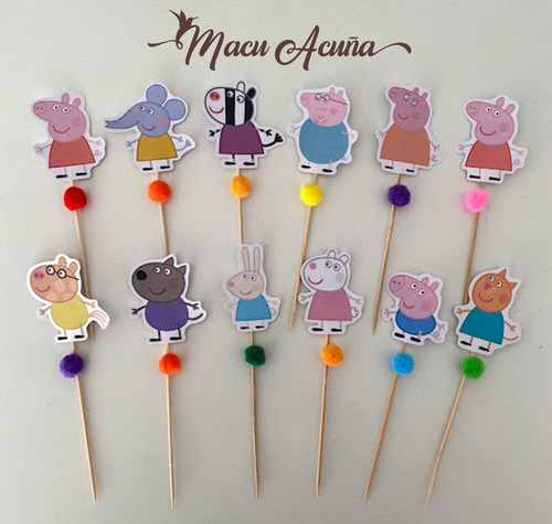 Guirnalda Papel Banderin Feliz Cumple + Peppa Pig X8 Figuras