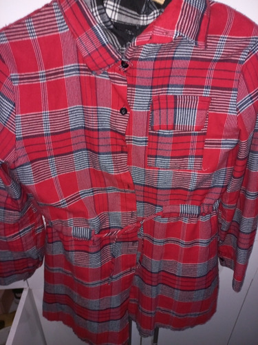 Camisa  Vestido Roja Talle M Dama.