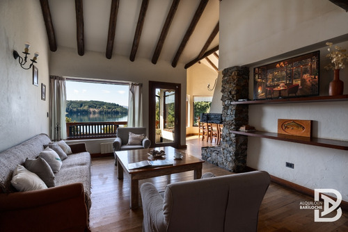 Imagen 2 de 17 de Alquiler Casa En Bariloche Con Costa De Lago Nahuel Huapi. 8 Pax. Km12. 392.
