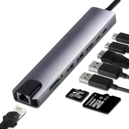 comprar Dockstation Usb Tipoc Hdmi 4k Hub Apple Thunderbolt 3 8em1