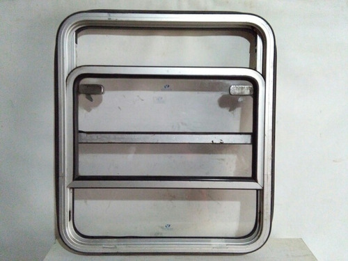 Antigua Ventana Vagón De Tren Ferrocarril De Aluminio (Usado)