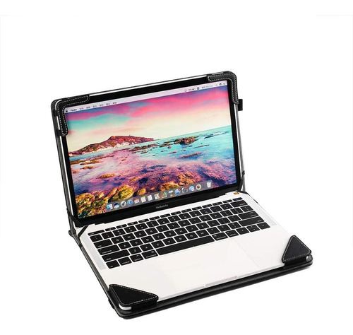 Funda Para Dell Precision 3550 Berfea Negra Cuero Sintetico