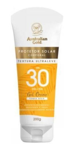 Protetor Solar Corporal Australian Gold Gel Creme Fps30 200g