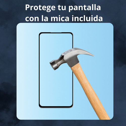 Funda Para Galaxy A50 Con Mica Varios Modelos Antigolpes Azul Acrilic Ring