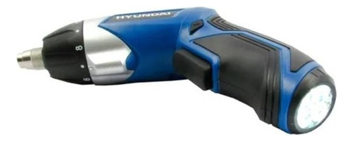 Atornillador Inalambrico Hyundai 3.6 V Estuche Con 55 Piezas Color Azul