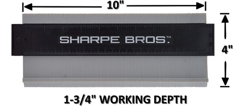 Sharpe Bros. Herramienta De Calibrador De Perfil De Plástico