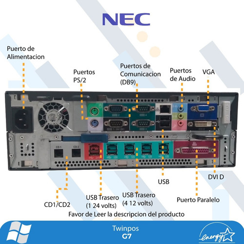 Cpu Tipo Sobremesa Nec G7 Core I3 Escritorio O Punto/venta (Usado)